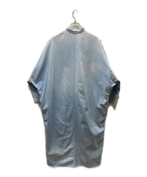 upper hights（アッパーハイツ）upper hights (アッパーハイツ) The shirts シャツワンピース ブルーの古着・服飾アイテム