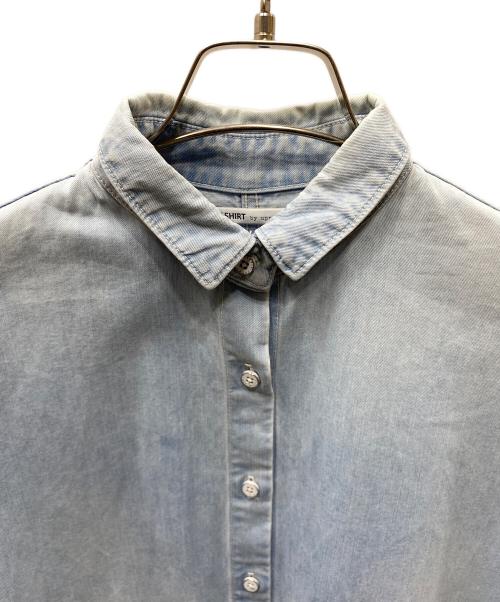upper hights（アッパーハイツ）upper hights (アッパーハイツ) The shirts シャツワンピース ブルーの古着・服飾アイテム