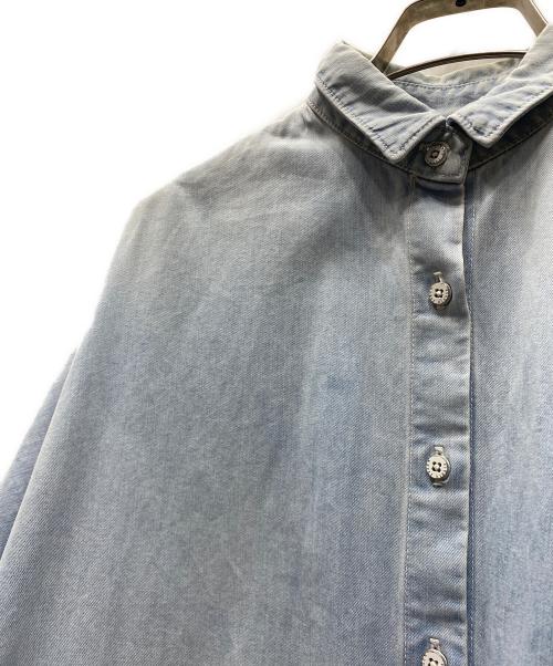 upper hights（アッパーハイツ）upper hights (アッパーハイツ) The shirts シャツワンピース ブルーの古着・服飾アイテム