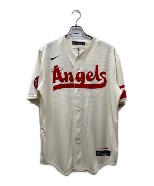 NIKE（ナイキ）NIKE (ナイキ) MLBエンゼルスベースボールシャツ OHTANI 17 ゲームシャツ イエロー サイズ:SIZE L 未使用品の古着・服飾アイテム