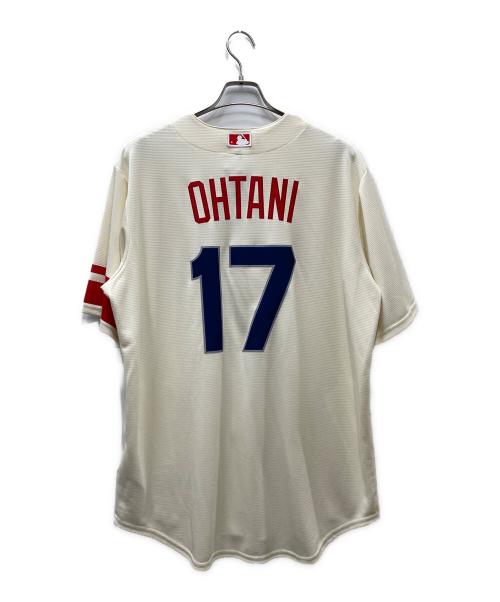 NIKE（ナイキ）NIKE (ナイキ) MLBエンゼルスベースボールシャツ OHTANI 17 ゲームシャツ イエロー サイズ:SIZE L 未使用品の古着・服飾アイテム