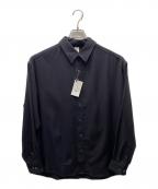 OVYオヴィー）の古着「THOMAS MASON コットンカシミヤ 長袖シャツ」｜ブラック