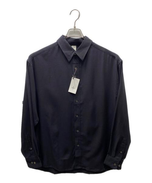OVY（オヴィー）OVY (オヴィー) THOMAS MASON コットンカシミヤ 長袖シャツ ブラック サイズ:Lの古着・服飾アイテム