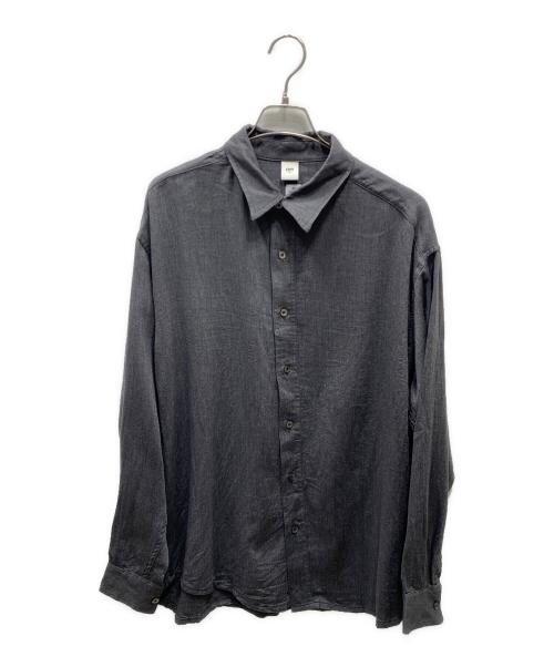 OVY（オヴィー）OVY (オヴィー) THOMAS MASON コットンカシミヤ 長袖シャツ グレー サイズ:Lの古着・服飾アイテム