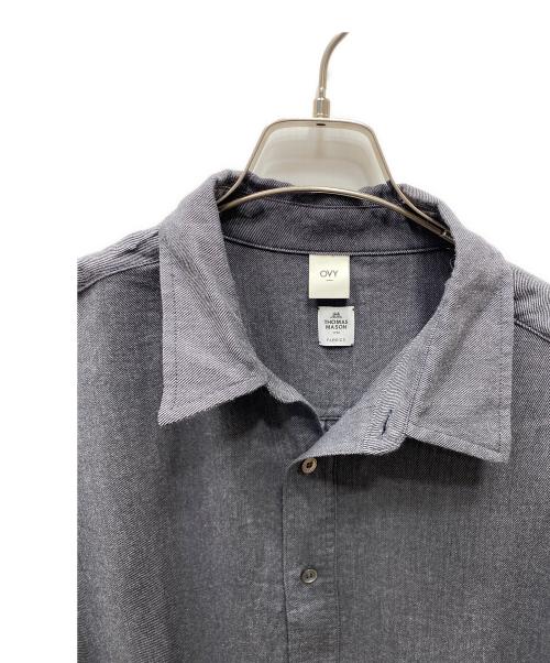 OVY（オヴィー）OVY (オヴィー) THOMAS MASON コットンカシミヤ 長袖シャツ グレー サイズ:Lの古着・服飾アイテム