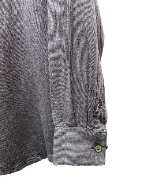 OVY（オヴィー）OVY (オヴィー) THOMAS MASON コットンカシミヤ 長袖シャツ グレー サイズ:Lの古着・服飾アイテム