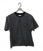 KAJAカジャ）の古着「HIGH GAUGE BORDER POCKET TEE ボーダーTシャツ」｜ブラック×ホワイト