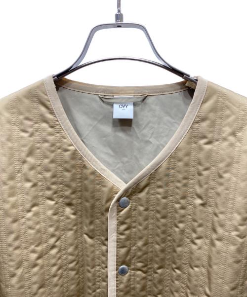 OVY（オヴィー）OVY (オヴィー) LIMONTA Liner Jacket ナイロンライナージャケット ベージュ サイズ:Lの古着・服飾アイテム