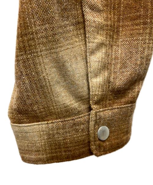 OVY（オヴィー）OVY (オヴィー) Ombre Check Shirt Jacket オンブレチェック シャツ ジャケット ブラウン サイズ:Lの古着・服飾アイテム