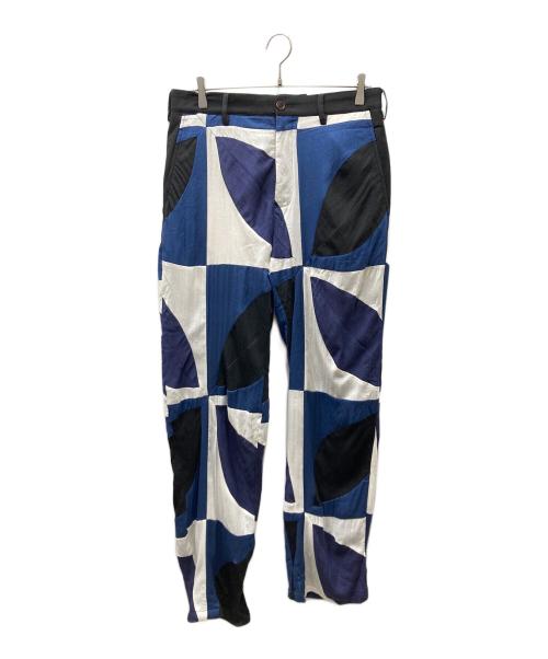 KHOKI（コッキ）KHOKI (コッキ) Patched Work Pants Indigo パンツ ブラック×ネイビー サイズ:SIZE 2の古着・服飾アイテム