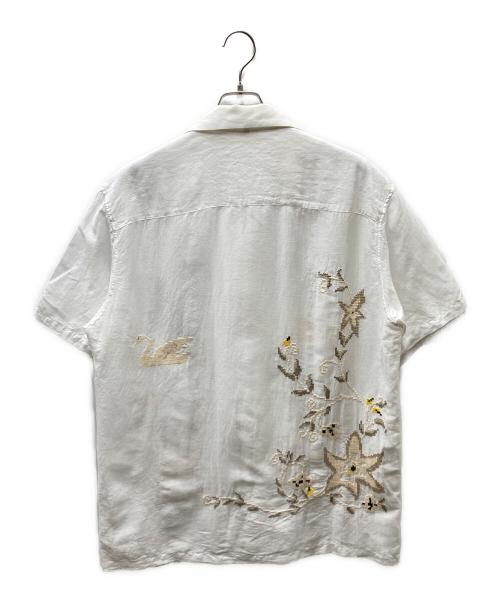 KHOKI（コッキ）KHOKI (コッキ) Cross-stitch shirt 刺繍リネンシャツ ホワイト サイズ:SIZE 3の古着・服飾アイテム