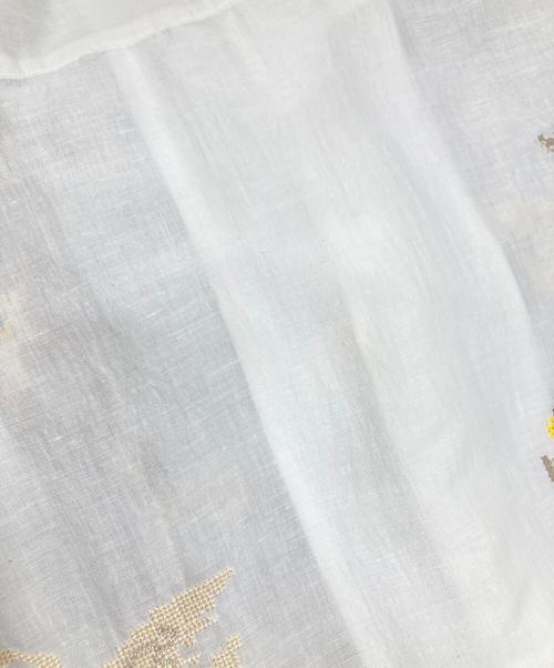 KHOKI（コッキ）KHOKI (コッキ) Cross-stitch shirt 刺繍リネンシャツ ホワイト サイズ:SIZE 3の古着・服飾アイテム