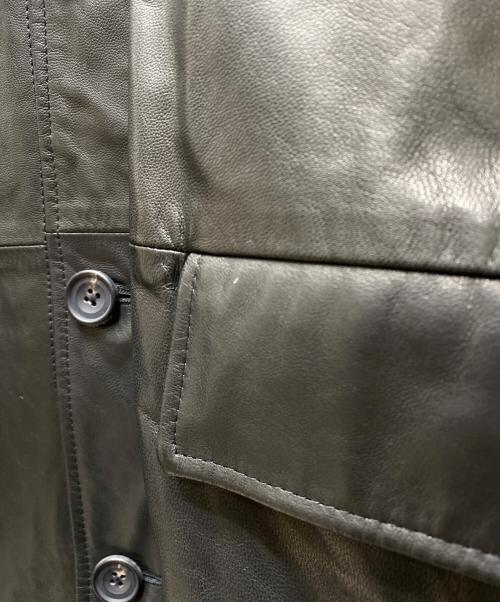 stein（シュタイン）stein (シュタイン) LEATHER CAR JACKET レザーコート ブラック サイズ:Mの古着・服飾アイテム