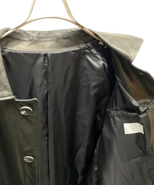 stein（シュタイン）stein (シュタイン) LEATHER CAR JACKET レザーコート ブラック サイズ:Mの古着・服飾アイテム