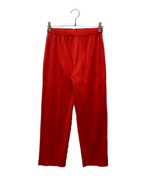 ISSEY MIYAKE me（イッセイ ミヤケ ミー）ISSEY MIYAKE me (イッセイ ミヤケ ミー) プリーツ イージーパンツ レッド サイズ:Lの古着・服飾アイテム