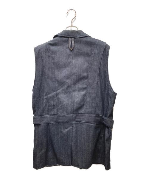 EVISU（エヴィス）EVISU (エヴィス) マリンボタン デニムベスト ブラック×ブルー サイズ:SIZE Freeの古着・服飾アイテム
