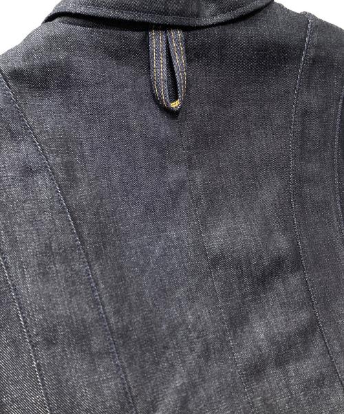 EVISU（エヴィス）EVISU (エヴィス) マリンボタン デニムベスト ブラック×ブルー サイズ:SIZE Freeの古着・服飾アイテム