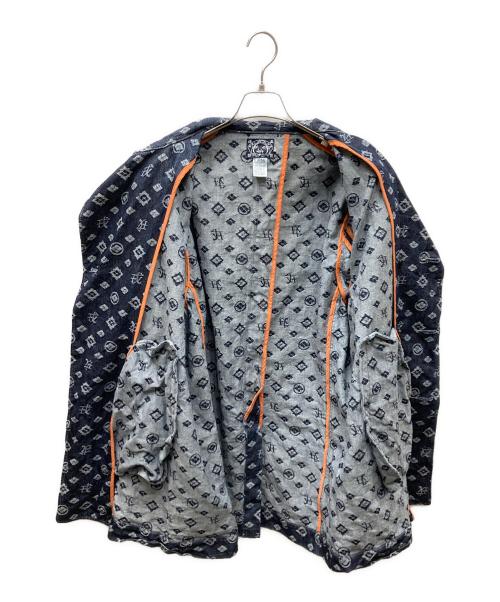 EVISU（エヴィス）EVISU (エヴィス) 家紋柄 デニムジャケット ブルー サイズ:46の古着・服飾アイテム