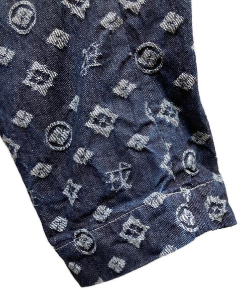 EVISU（エヴィス）EVISU (エヴィス) 家紋柄 デニムジャケット ブルー サイズ:46の古着・服飾アイテム
