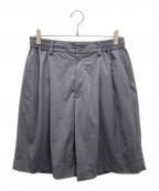 steinシュタイン）の古着「WINDPROOF NYLON WIDE EASY SHORT TROUSERS - BLACK イージーナイロンショーツ」｜グレー