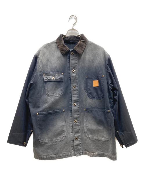 KHOKI（コッキ）KHOKI (コッキ) Vintage-effect work coat ヴィンテージエフェクトワークコート ブラック サイズ:SIZE３の古着・服飾アイテム
