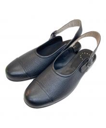 Post Production（ポストプロダクション）の古着「FACE sandals フェイスサンダル」｜ブラック