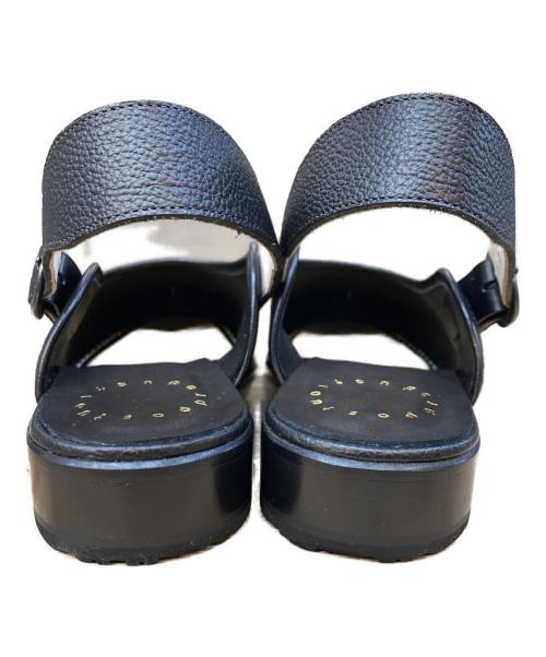 Post Production（ポストプロダクション）Post Production (ポストプロダクション) FACE sandals フェイスサンダル ブラック サイズ:7の古着・服飾アイテム
