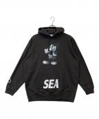 WIND AND SEA×DISNEYウィンダンシー×ディズニー）の古着「MICKEY MOUSE HOODIE プルオーバーパーカー WDS-C-DSN-23-Q4-01」｜グレー