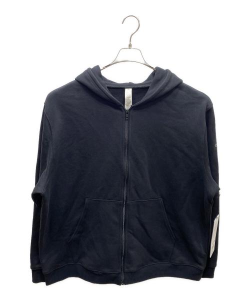 alo（アロ）alo (アロ) レナウン フルジップパーカー ブラック サイズ:サイズＬの古着・服飾アイテム