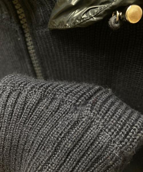 MONCLER（モンクレール）MONCLER (モンクレール) MAGLIONE TRICOT CARDIGAN ウールニット切替ダウンジャケット ブラック×ネイビー サイズ:SIZE　Sの古着・服飾アイテム