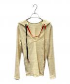 TOGA PULLAトーガ プルラ）の古着「Rib jersey L/S リブカットソー」｜ベージュ