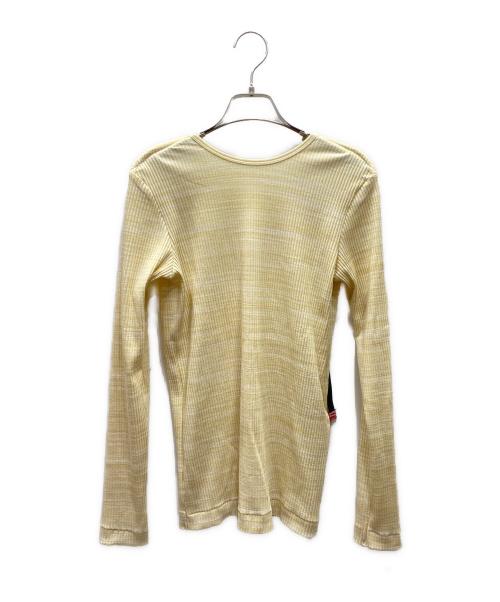 TOGA PULLA（トーガ プルラ）TOGA PULLA (トーガ プルラ) Rib jersey L/S リブカットソー ベージュ サイズ:36の古着・服飾アイテム