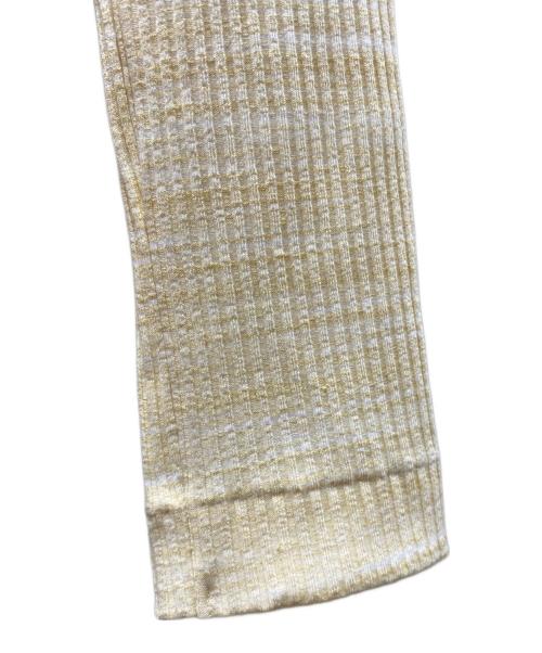 TOGA PULLA（トーガ プルラ）TOGA PULLA (トーガ プルラ) Rib jersey L/S リブカットソー ベージュ サイズ:36の古着・服飾アイテム