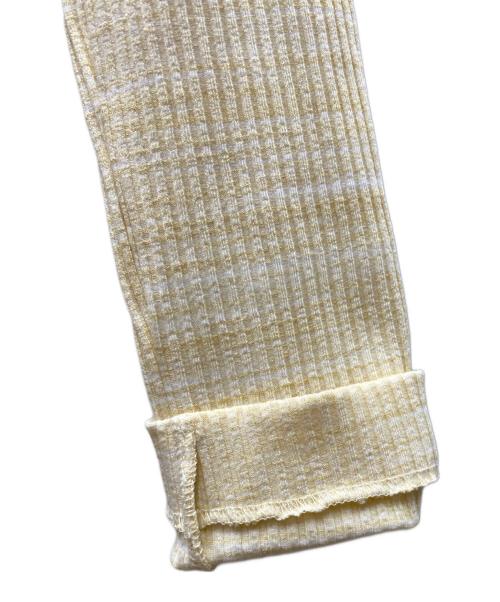 TOGA PULLA（トーガ プルラ）TOGA PULLA (トーガ プルラ) Rib jersey L/S リブカットソー ベージュ サイズ:36の古着・服飾アイテム