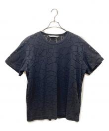 JOHN LAWRENCE SULLIVAN（ジョン ローレンス サリバン）の古着「CRACKED JERSEY T-SHIRT Tシャツ」｜ブラック