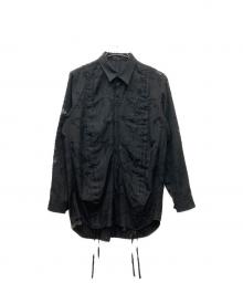 NOWL（ノウル）の古着「カットジャガードシャーリングシャツ」｜ブラック