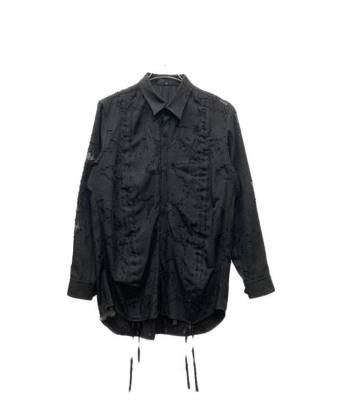 NOWL（ノウル）NOWL (ノウル) カットジャガードシャーリングシャツ ブラック サイズ:SIZE 2の古着・服飾アイテム
