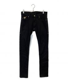 STRUM（ストラム）の古着「11oz オーガニックコットン ストレッチデニム SKINNY JOHN スキニー ワンウォッシュ STJ002-SN01」｜ブラック