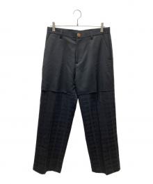 Vivienne Westwood man（ヴィヴィアン ウェストウッド マン）の古着「ウール切替スラックス」｜ブラック
