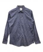 PAUL SMITHポールスミス）の古着「ペイズリーシャツ」｜ネイビー×ホワイト