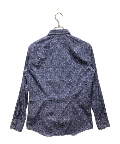 PAUL SMITH（ポールスミス）PAUL SMITH (ポールスミス) ペイズリーシャツ ネイビー×ホワイト サイズ:SIZE Lの古着・服飾アイテム