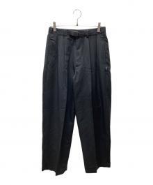 NICE（ナイス）の古着「Double Pleat Belted Trousers プリーツトラウザー」｜ブラック