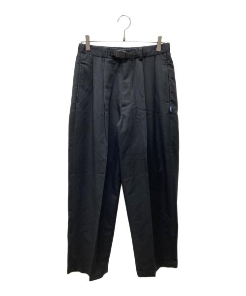NICE（ナイス）Nice (ナイス) Double Pleat Belted Trousers プリーツトラウザー ブラック サイズ:Mの古着・服飾アイテム