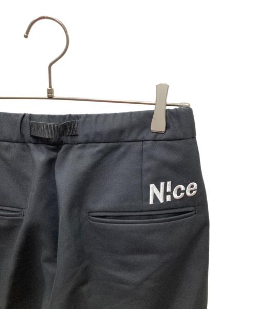 NICE（ナイス）Nice (ナイス) Double Pleat Belted Trousers プリーツトラウザー ブラック サイズ:Mの古着・服飾アイテム