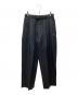 Nice（ナイス）の古着「Double Pleat Belted Trousers プリーツトラウザー」｜ブラック