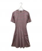 maison kitsuneメゾンキツネ）の古着「シャツワンピース」｜レッド×ブラック