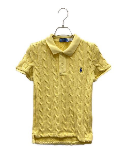 POLO RALPH LAUREN（ポロ・ラルフローレン）POLO RALPH LAUREN (ポロ・ラルフローレン) ケーブルニットポロシャツ イエロー サイズ:S 未使用品の古着・服飾アイテム
