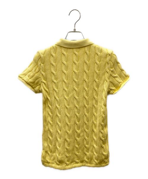 POLO RALPH LAUREN（ポロ・ラルフローレン）POLO RALPH LAUREN (ポロ・ラルフローレン) ケーブルニットポロシャツ イエロー サイズ:S 未使用品の古着・服飾アイテム
