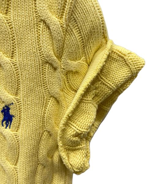 POLO RALPH LAUREN（ポロ・ラルフローレン）POLO RALPH LAUREN (ポロ・ラルフローレン) ケーブルニットポロシャツ イエロー サイズ:S 未使用品の古着・服飾アイテム