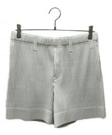 PLEATS PLEASE（プリーツプリーズ）の古着「TAILORED PLEATS 3 プリーツショートパンツ」｜DUOMO GREEN